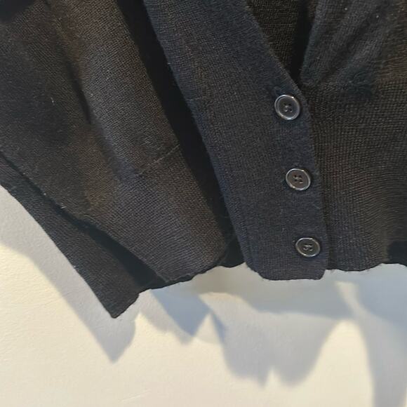 GAP XL Black Ultrasoft Wool Open Front Cardigan Sweater - Picture 4 of 6